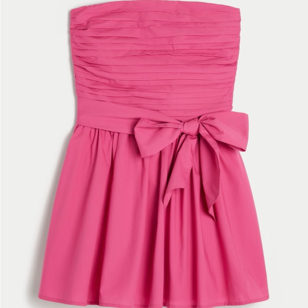 Hollister Strapless Bow Mini Dress Size S Tall